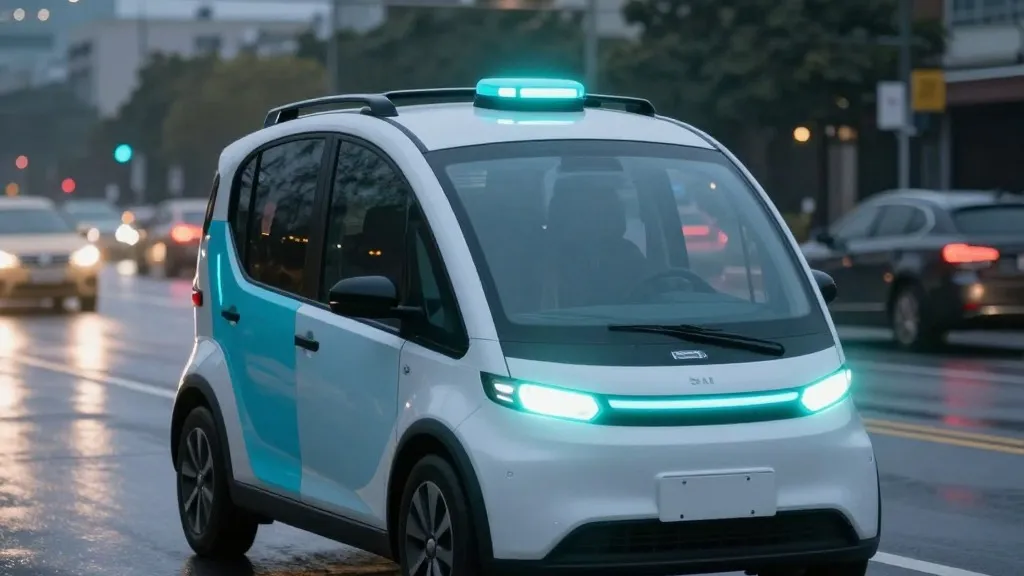 Illustration for: Cyan Lights Proposed For Driverless Vehicles