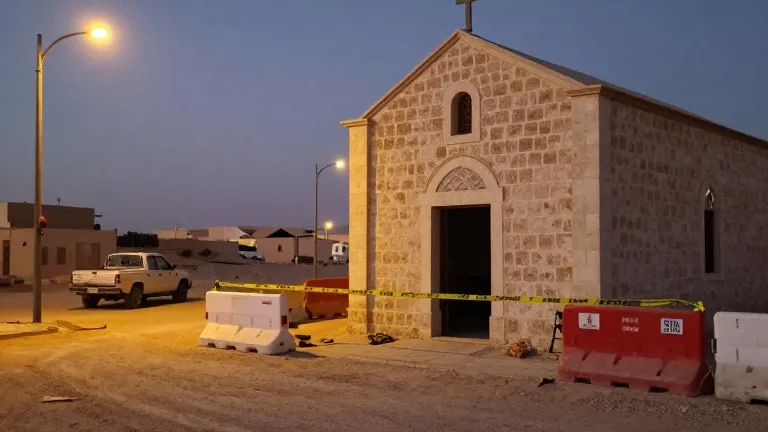 Illustration for: Jordan's King vows harshest penalties after extremists gun down seven at Karak church funeral